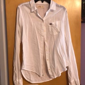 White Hollister Button-Up